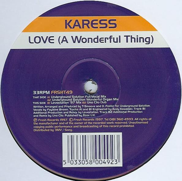 Karess - Love (A Wonderful Thing) | Fresh (FRSHT49) - 2