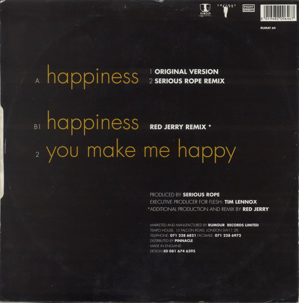 Serious Rope Presents Sharon Dee Clarke - Happiness | Rumour Records (RUMAT 64) - 2