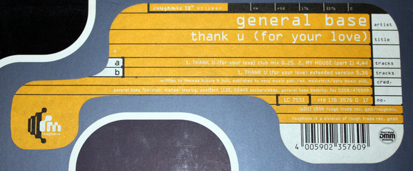 General Base - Thank U (For Your Love) | Roughmix (RTD 176.3576.0) - 3 General Base - Thank U (For Your Love) | Roughmix (RTD 176.3576.0) - 3