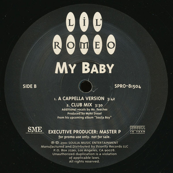 Lil' Romeo - My Baby | Priority Records (SPRO-81504) - 2 Lil' Romeo - My Baby | Priority Records (SPRO-81504) - 2