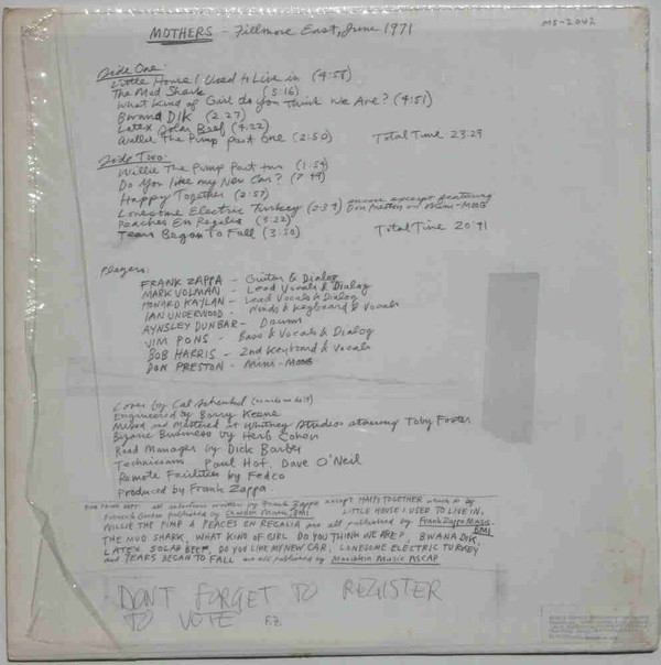 Fillmore East - June 1971
