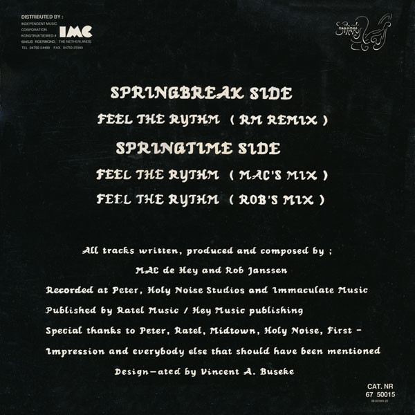 DJ Mac  &  DJ Rob - Feel The Rythm | Spring Records (SR 67 50015) - 2