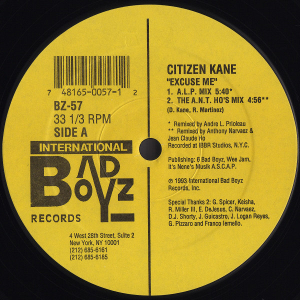 Citizen Kane - Excuse Me | International Bad Boyz Records (BZ-57) - main Citizen Kane - Excuse Me | International Bad Boyz Records (BZ-57) - main