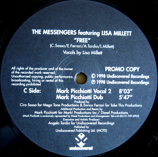 The Messengers Featuring Lisa Millett - Free | Undiscovered (UND 022) - 3 The Messengers Featuring Lisa Millett - Free | Undiscovered (UND 022) - 3