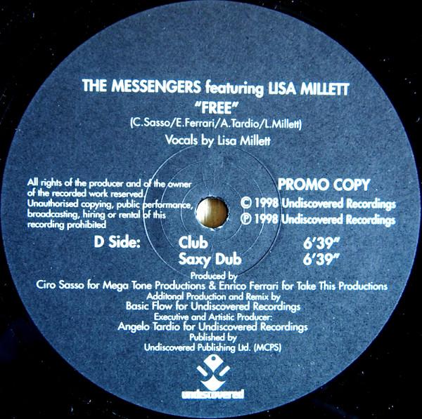 The Messengers Featuring Lisa Millett - Free | Undiscovered (UND 022) - 4 The Messengers Featuring Lisa Millett - Free | Undiscovered (UND 022) - 4