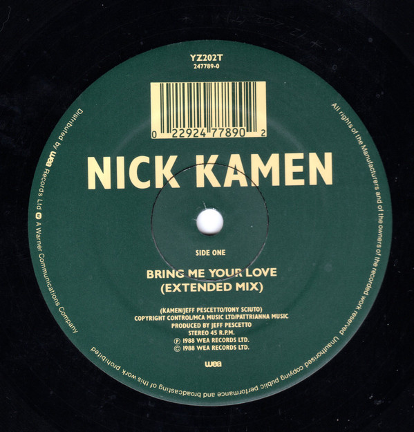Nick Kamen - Bring Me Your Love | WEA (YZ202T) - 2