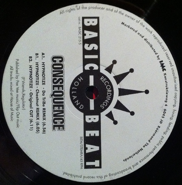 Consequence - Hypnotize | Basic Beat Recordings (BASIC 215-5) - 3