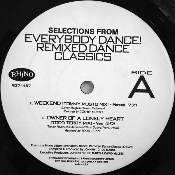 Various - Selections From Everybody Dance! Remixed Dance Classics | Rhino Records (R0 74457) - main Various - Selections From Everybody Dance! Remixed Dance Classics | Rhino Records (R0 74457) - main