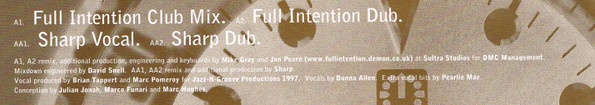Saturday (Full Intention / Sharp Mixes)