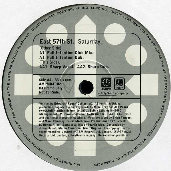 Saturday (Full Intention / Sharp Mixes)
