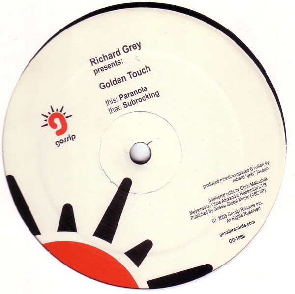 Richard Grey  &  Golden Touch - Paranoia | Gossip Records (GG-1069) - main