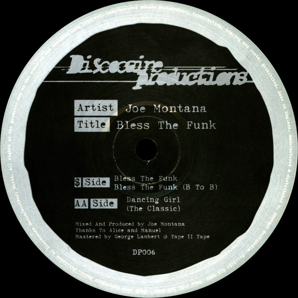 Joe Montana - Bless The Funk | Discocaine Productions (DP006) - main Joe Montana - Bless The Funk | Discocaine Productions (DP006) - main