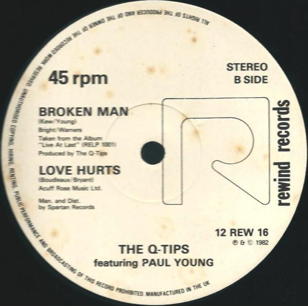 The Q-Tips Featuring Paul Young - I Wish It Would Rain | Rewind Records (12 REW 16) - 2