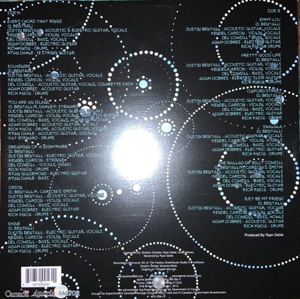 Dustin Bentall &The Smokes - Orion, You Are An Island | Aporia Records (APO-056-LP) - 2 Dustin Bentall &The Smokes - Orion, You Are An Island | Aporia Records (APO-056-LP) - 2
