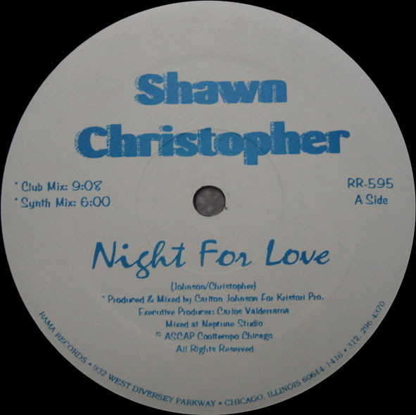 Shawn Christopher - Night For Love | Rama Records (RR-595) - main