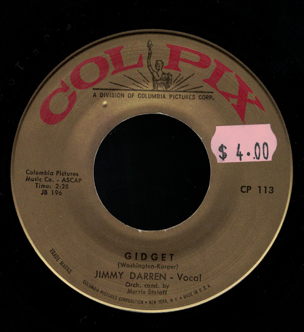 Jimmy Darren - Gidget / You | Colpix Records (CP-113) - main