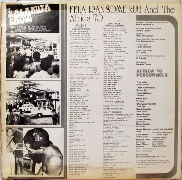 Fela & Africa 70 - Kalakuta Show | Makossa (M2320) - 2