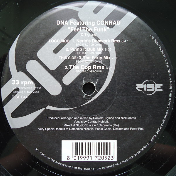 DNA Featuring Conrad - Feel The Funk | Rise (RISE 044) - main DNA Featuring Conrad - Feel The Funk | Rise (RISE 044) - main