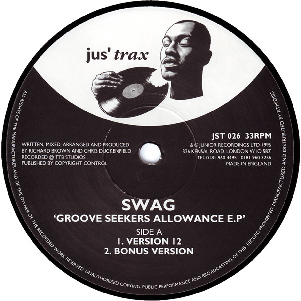 Swag - Groove Seekers Allowance E.P | Jus' Trax (JST 026)