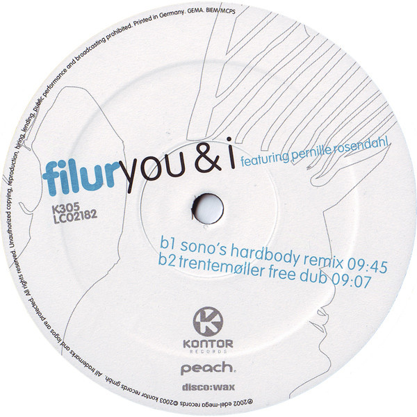 Filur & Pernille Rosendahl - You & I | Kontor Records (K305) - 2 Filur & Pernille Rosendahl - You & I | Kontor Records (K305) - 2