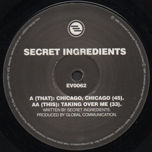Secret Ingredients - Chicago, Chicago | Evolution (EVO062)