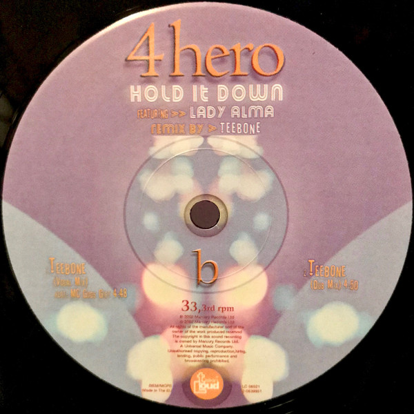 4 Hero Featuring Lady Alma - Hold It Down (Remixes) | Talkin' Loud (2-0639951) - 4
