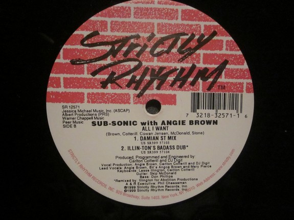 Sub-Sonic & Angie Brown - All I Want | Strictly Rhythm (SR 12571) - 3 Sub-Sonic & Angie Brown - All I Want | Strictly Rhythm (SR 12571) - 3