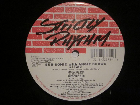 Sub-Sonic & Angie Brown - All I Want | Strictly Rhythm (SR 12571) - 2 Sub-Sonic & Angie Brown - All I Want | Strictly Rhythm (SR 12571) - 2