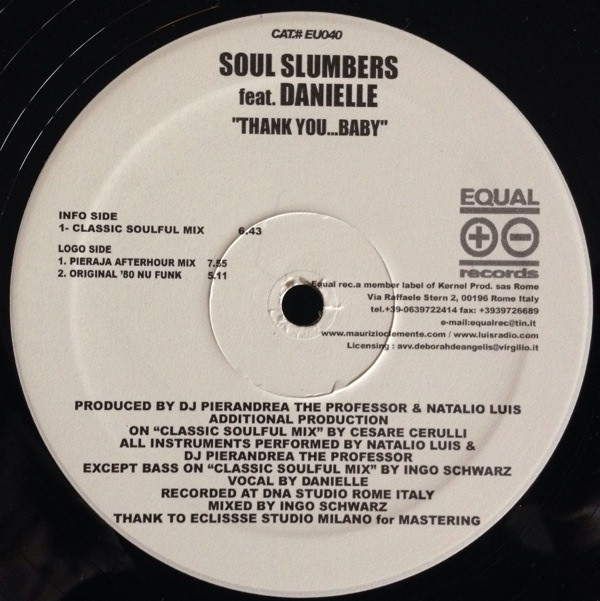 Soul Slumbers - Thank You Baby | Equal Records (EU 040)