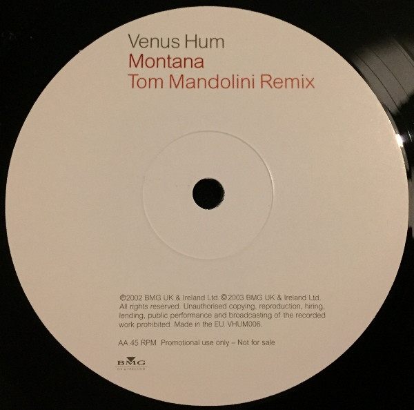 Venus Hum - Montana Promo 01 | BMG UK & Ireland (VHUM006) - 3