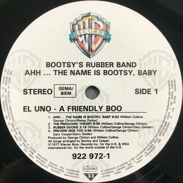 Ahh... The Name Is Bootsy, Baby!