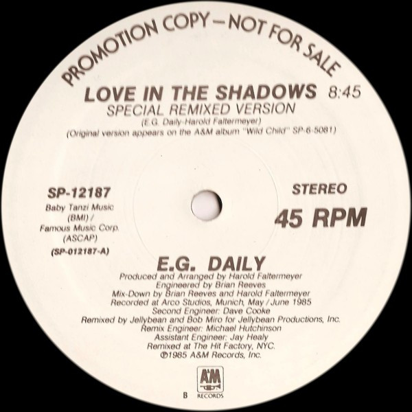 E.G. Daily - Love In The Shadows | A&M Records (SP-12187) - main E.G. Daily - Love In The Shadows | A&M Records (SP-12187) - main