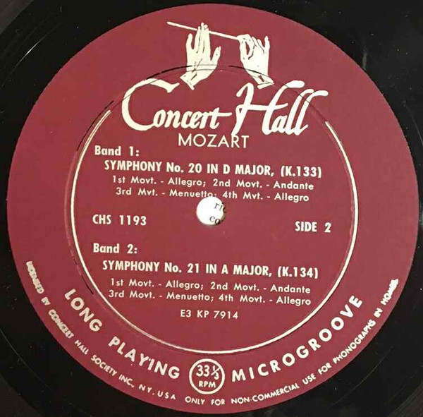 Mozart Symphonies 18, 19, 20, 21