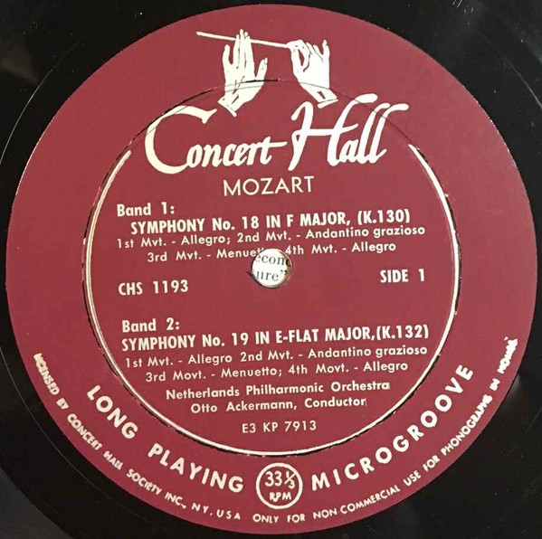Mozart Symphonies 18, 19, 20, 21