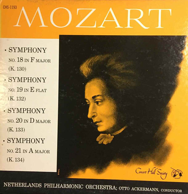 Mozart Symphonies 18, 19, 20, 21