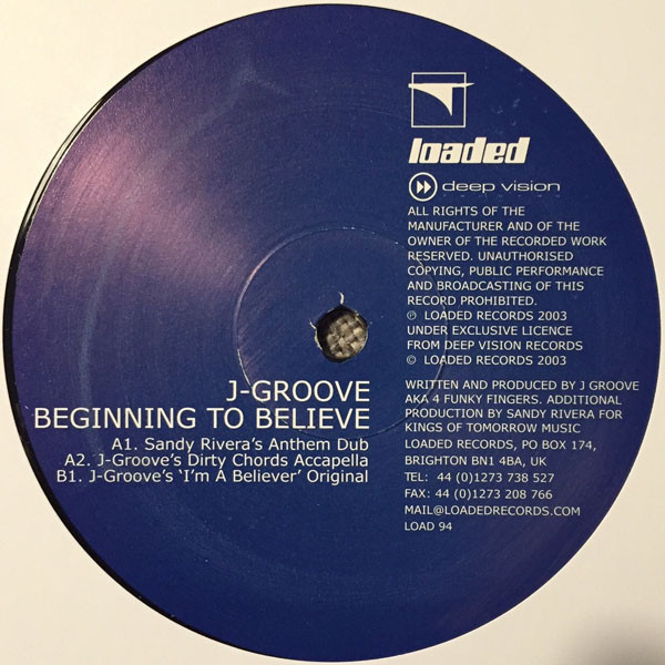J-Groove - Beginning To Believe | Loaded Records (LOAD 094) - main J-Groove - Beginning To Believe | Loaded Records (LOAD 094) - main