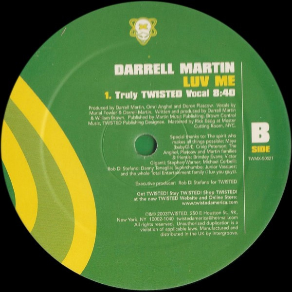 Darrell Martin - Luv Me | Twisted America Records (TWMX-50021) - 2 Darrell Martin - Luv Me | Twisted America Records (TWMX-50021) - 2