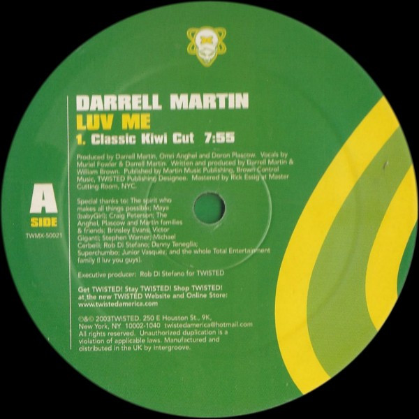 Darrell Martin - Luv Me | Twisted America Records (TWMX-50021)