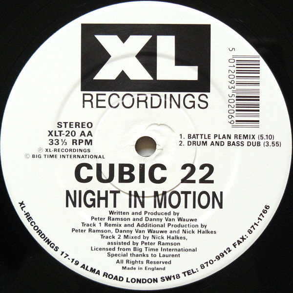Cubic 22 - Night In Motion | XL Recordings (XLT-20) - 3