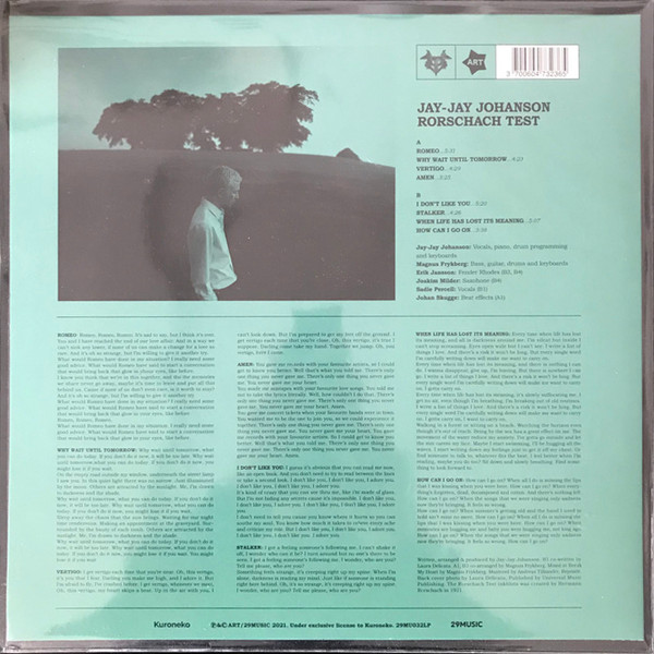 Jay-Jay Johanson - Rorschach Test | 29Music (29MU032LP) - 2