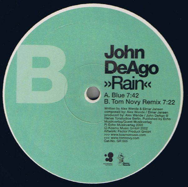 John DeAgo - Rain | Ganovy Records (GR 005) - 2 John DeAgo - Rain | Ganovy Records (GR 005) - 2
