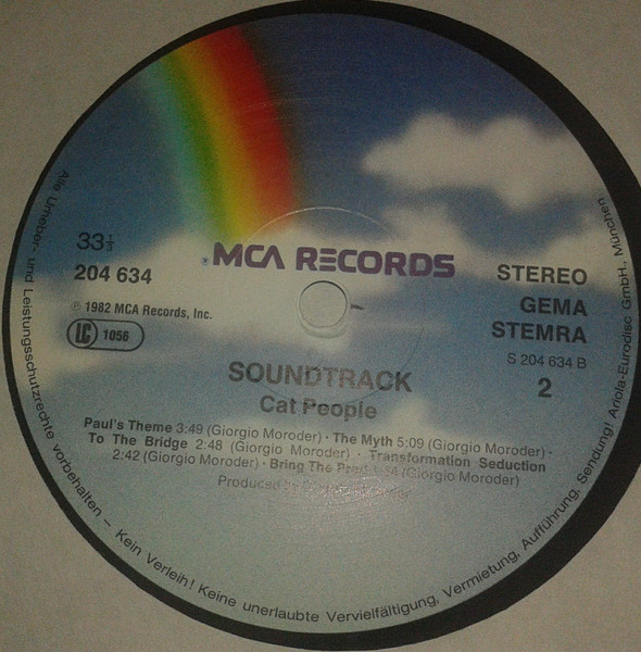 Giorgio Moroder - Cat People (Original Soundtrack) | MCA Records (204 634) - 4 Giorgio Moroder - Cat People (Original Soundtrack) | MCA Records (204 634) - 4