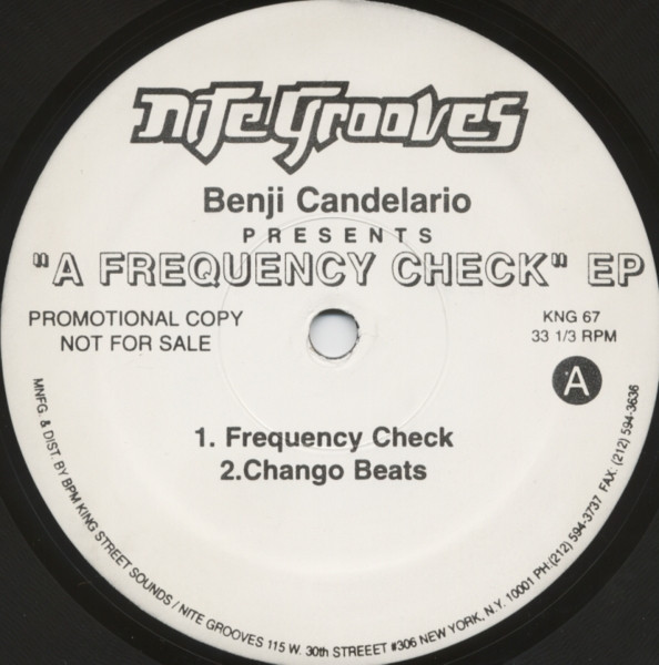 Benji Candelario - A Frequency Check EP | Nite Grooves (KNG 67) - main