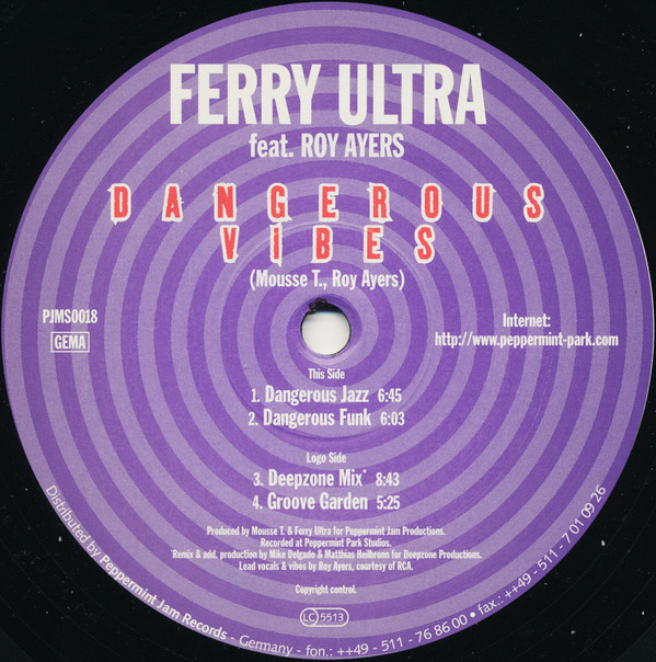 Ferry Ultra Feat. Roy Ayers - Dangerous Vibes | Peppermint Jam (PJMS0018) - main Ferry Ultra Feat. Roy Ayers - Dangerous Vibes | Peppermint Jam (PJMS0018) - main