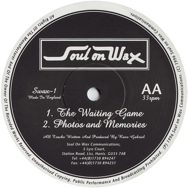 Russ Gabriel - Back In Charge | Soul On Wax (Swax-1) - 2 Russ Gabriel - Back In Charge | Soul On Wax (Swax-1) - 2