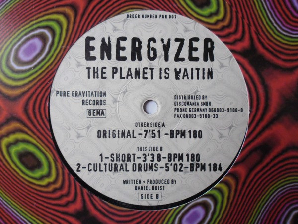 Energyzer - The Planet Is Waitin' | Pure Gravitation Records (PGR 001) - 5