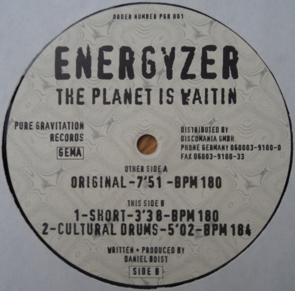 Energyzer - The Planet Is Waitin' | Pure Gravitation Records (PGR 001) - 3