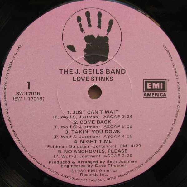 The J. Geils Band - Love Stinks | EMI America (SOO-17016) - 3 The J. Geils Band - Love Stinks | EMI America (SOO-17016) - 3