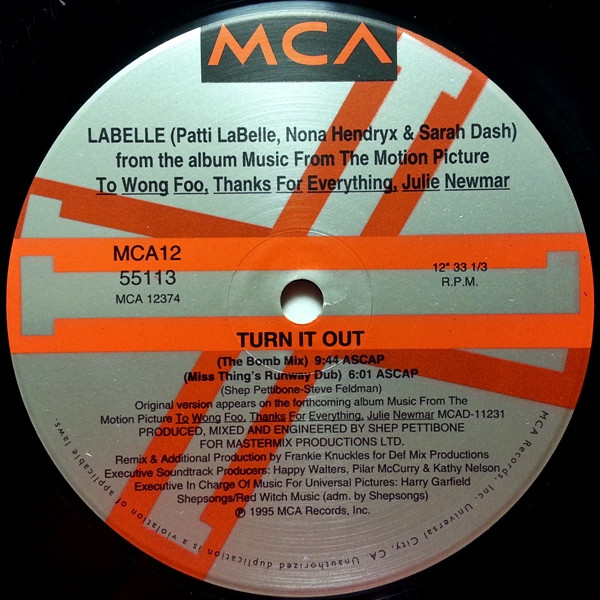 Labelle - Turn It Out | MCA Soundtracks (MCA12 55113) - 3