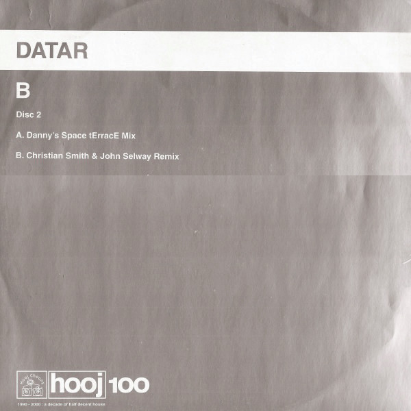 DATAR - B (Disc 2) | Hooj Choons (hooj100)